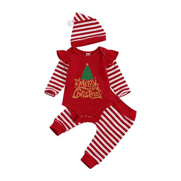 

2020 new born boys girls set letter plaid print lace crew neck long sleeve plaid print trousers cap boys girl clothing set 1021, White