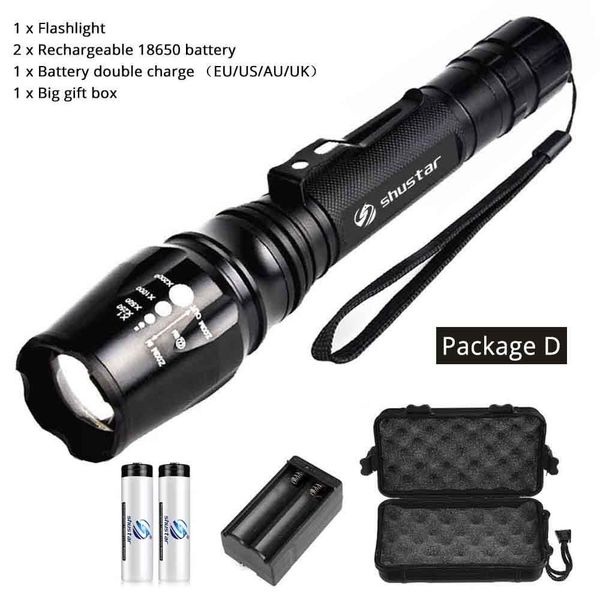 

ультра яркий светодиодный фонарик масштабируемые факел 5 освещение режимы наружного освещения используется для кемпинга приключения охота но