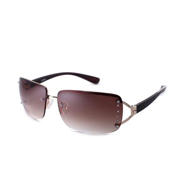 

sunglasses veshion diamond exquisite luxury women square rimless clear uv400 goggle outdoor driving style fashion lady, White;black