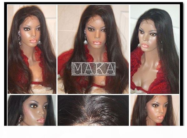 

coarse brazilian hair lace front wig 130% density natural color human hair wigs straight glueless full lace wig with baby hair, Black;brown