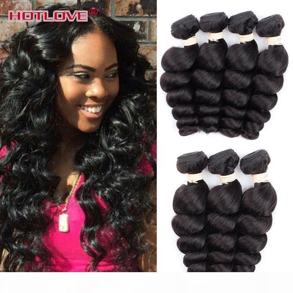 

selling 3 bundles 4 bundles brazilian loose wave virgin hair mink brazilian hair weave bundles human hair brazilian loose wave, Black