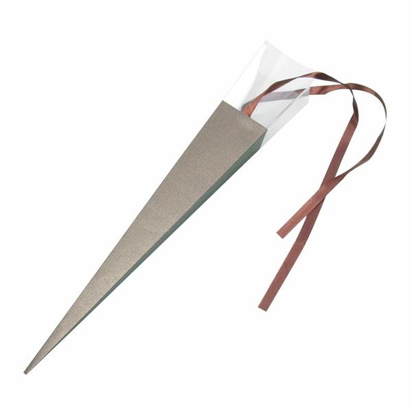 

gift wrap 25pcs exquisite flower box packing list rose holder pvc triple-cornered with ribbon florist supplies