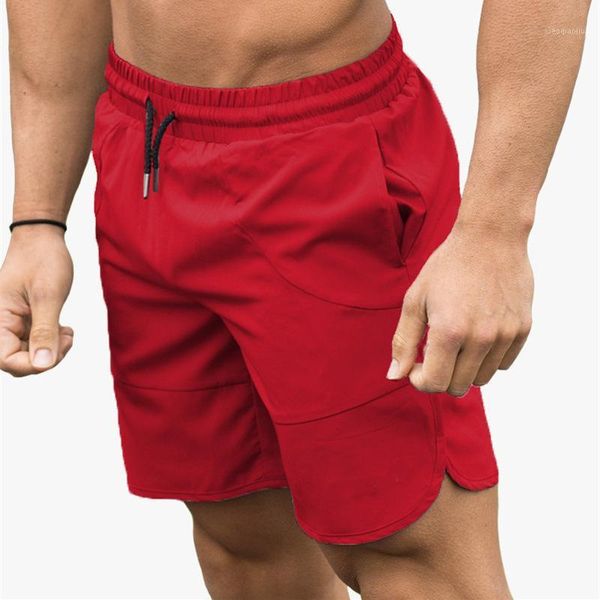 

summer running shorts men jogging gym fitness training trousers quick dry beach short 2 in 1 male sports workout bottoms1, Black;blue