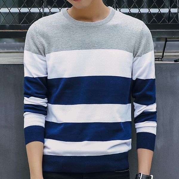 

2020 mens sweater casual design slim cotton knitting quality mens sweaters and pullovers men patchwork brand clothing size -3xl1, White;black