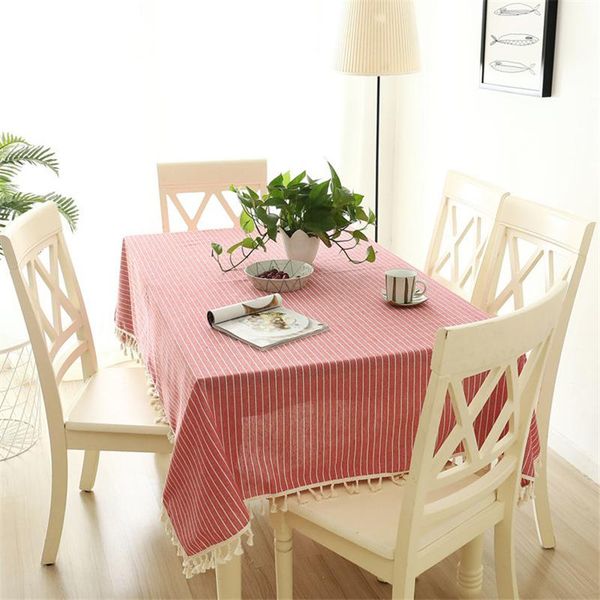 

table cloth striped dining cover lace cotton tablecloth anti-scalding wedding for desk tafelkleed home kitchen