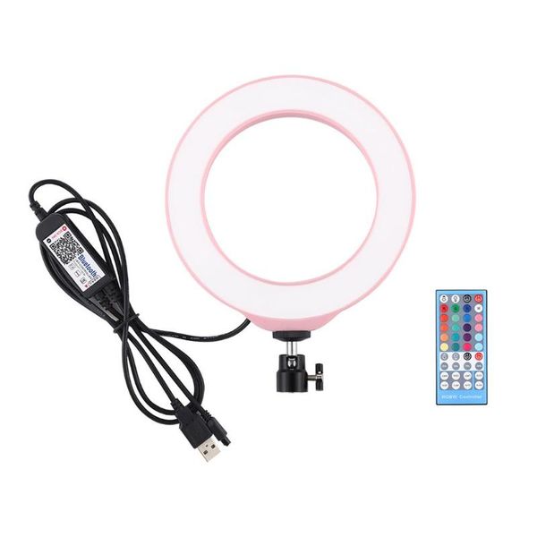 

puluz 6.2 inch 16cm rgb dimmable led ring pgraphy light selfie fill light pgraphy tripod selfie tripod