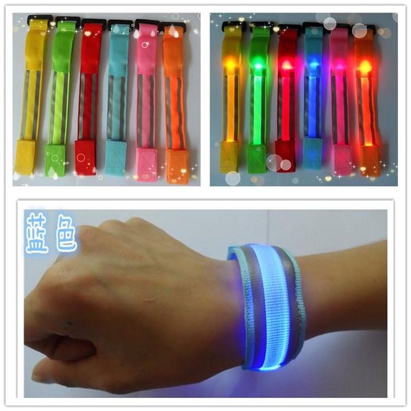 

usb charging bracelet led luminous hand ring flash bracelet reflective band running warning lights nightclub lamp