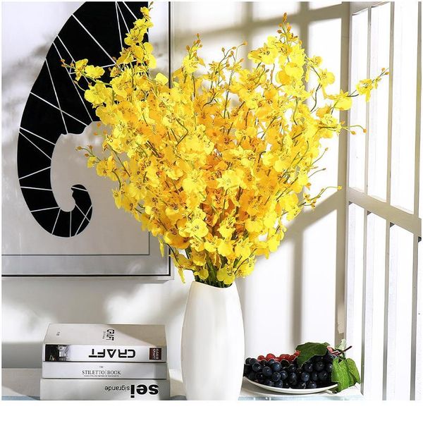 

1/5pcs 100cm orchid artificial flowers bouquet phalaenopsis for wedding home table vase decoration diy handmade flower jllcfk