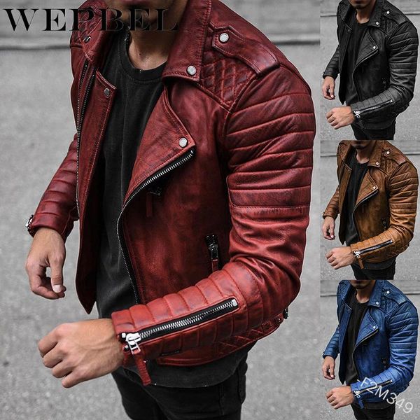 

mandylandy faux pu leather jacket with zipper men winter warm coat punk hip hop jacket motorcycle biker windbreaker outerwear, Tan;black
