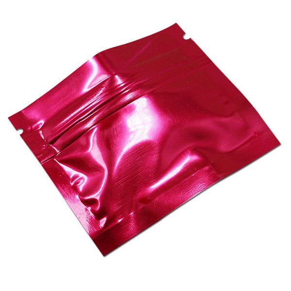 

100pcs lot heat seal red aluminum foil zip lock storage packing bag mylar foil zipper packing bag for food snack crafts packing h bbyisb