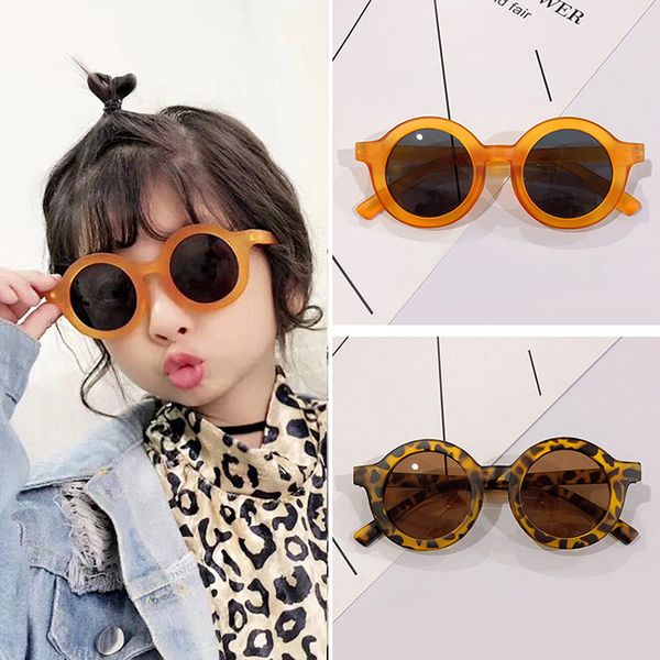 

sunglasses round frame boys girls kids sun glasses children cute jelly color eyeglasses uv400 shades oculos gafas de sol