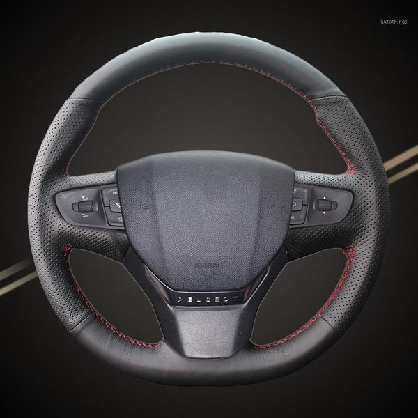 

car braid on the steering wheel cover for 408 2014 2015 interior diy auto braiding steering wheel covers car-styling1