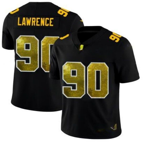 

men #90 demarcus lawrence black red orange stripe vapor limited women youth nfl jersey