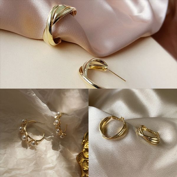 

gll areteshave party lovers fashion wedding gift jewelry earrings hbwith earring orecchini om pearl stamp engagement for women, Golden