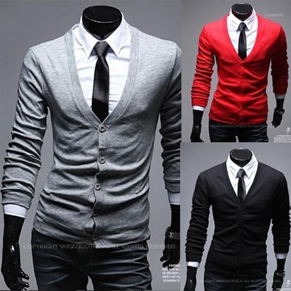 

zogaa cotton sweater men long sleeve single breasted outwear man v-neck sweaters loose solid fit knitting clothing1, White;black