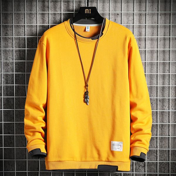 

2020 men crewneck sweatshirt o-neck hoodie hip hop korean fashion clothing men autumn streetwear 100% polyester long sleeve y0111, Black