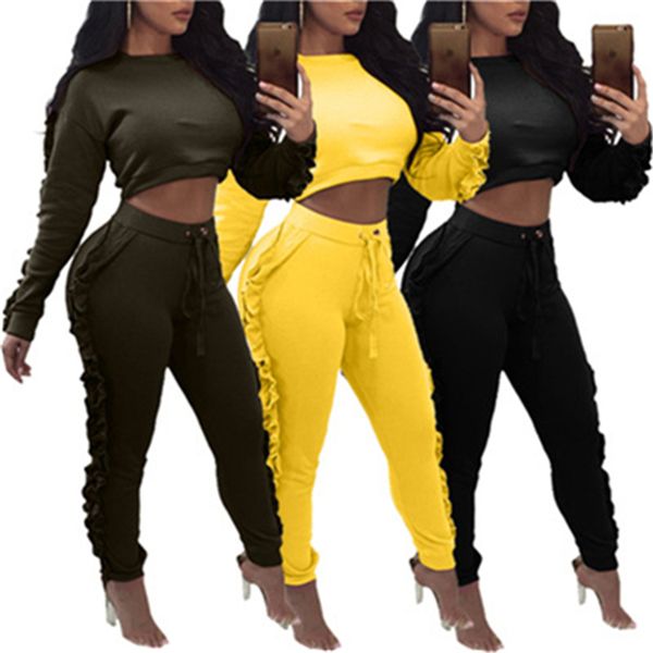 

women splicing fungus 2pcs sets fashion trend solid color long sleeve short pant sports suits female spring new casual slim tracksuits, Gray