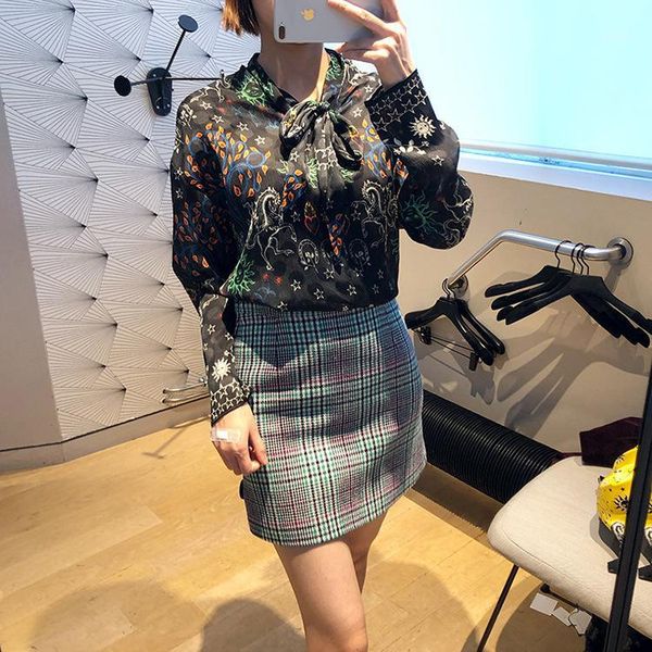 

19 summer fresh mori lace floral long sleeve shirt lady e11556h832231, White;black