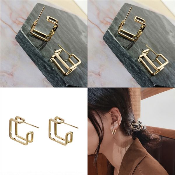

hxk5 silver earings an bead student studs women korean earrings temperament earrings simple smooth small stars fresh earrings, Golden