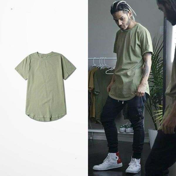 

201 s s men extended kanye west t-shirt cotton swag mens t shirts skateboard tshirt solid hip hop t shirt men's tees kpop, White;black