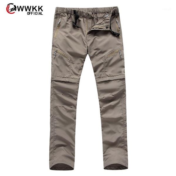 

wwkk 2020 men's summer quick dry hiking removable pants outdoor sports man camping fishing climbing trekking male trousers1, Black