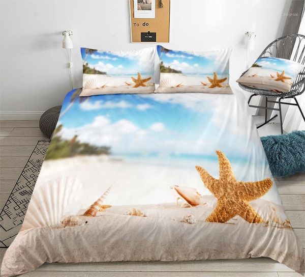 

coast duvet cover set starfish bedding set ocean style holiday beds fresh style home textiles microfiber for kids girls boys1