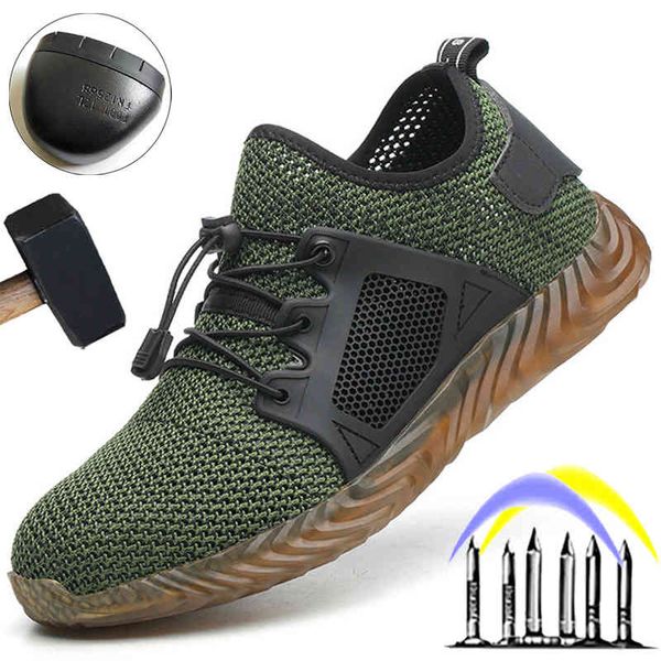 

male ryder shoes steel toe cap safety men lightweight work sneakers indestructible footwear protective 49 50, Black