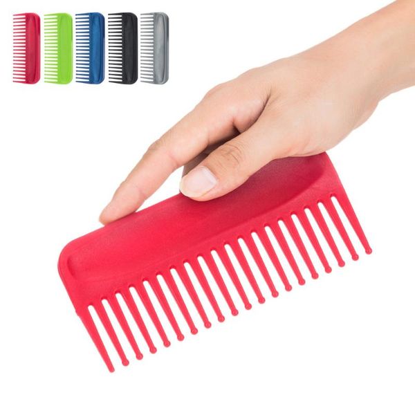

portable wide tooth comb abs plastic heat-resistant frosted large detangling wide tooth comb for hair styling brush tool, 1pc, Silver