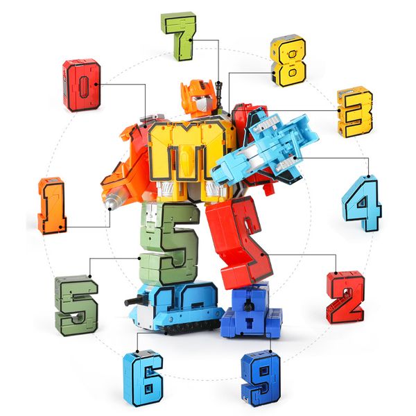 

2020 children's digital transformation toy puzzle fit robot boy alphabet building blocks macadamia dinosaur complete set gift
