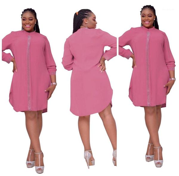 

sleeve stand collar pencil dress autumn female clothes rhinestone panelled solid color designer plus size womens dress ol style long, Black;gray