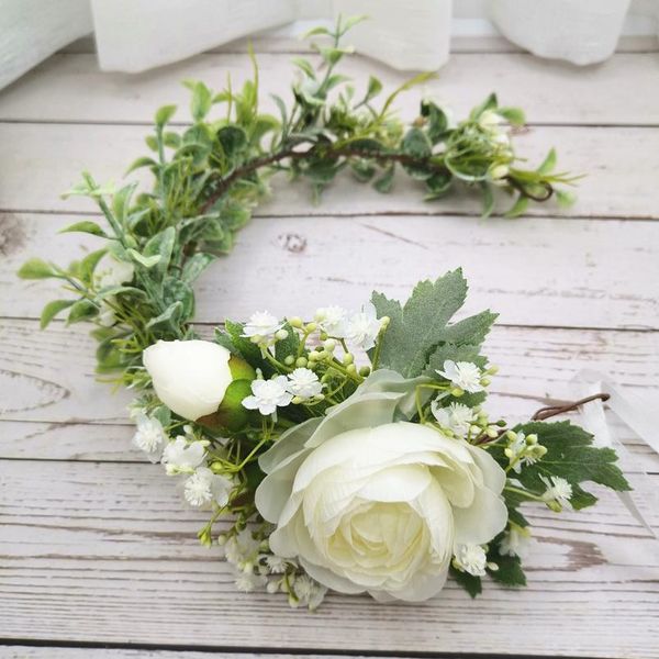 

women wedding flower crown wedding headband women hair accessories headdress girl floral garland wedding floral qylljo