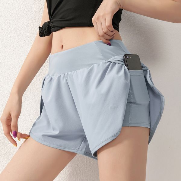 

women's 2-in-1 sport shorts waistband elastic compression liner lounging running fitness workout athletic gym home sportswear, White;black