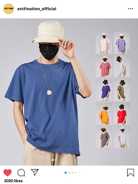 

100% combed cotton men t-shirts summer basic t shirt skate man tshirt boy streetwear tee kg-305, White;black