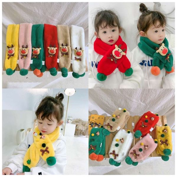 

autumn children's scarf, winter imitation rex rabbit , boys girls' bib, damp and plush neck cover, Red;brown