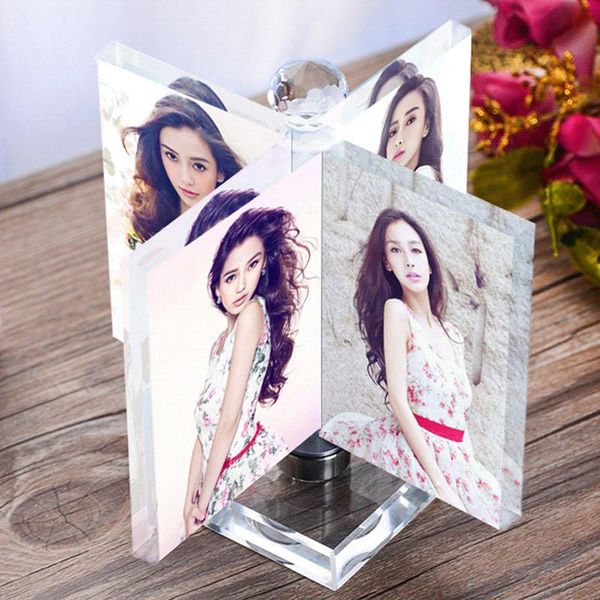 

frames sales rotated windmill crystal po frame glass home decoration modern holiday gifts & souvenir clear fashion handmade