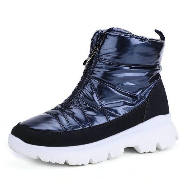 

50% natural wool women waterproof snow boots female plush fur warm boots non-slip ladies ankle botas mujer winter shoes botas, Black