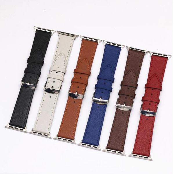 

wholesales drop ship bb-1 ultra-thin soft watch bands universal genuine leather 42/38 for iwatch apple watch replacement wrist strap, Black;brown