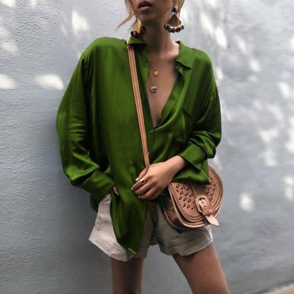 

hirigin women shirts plus size women's blouses long sleeve with v-neck loose ladies' shirt pure color casual women's1, White