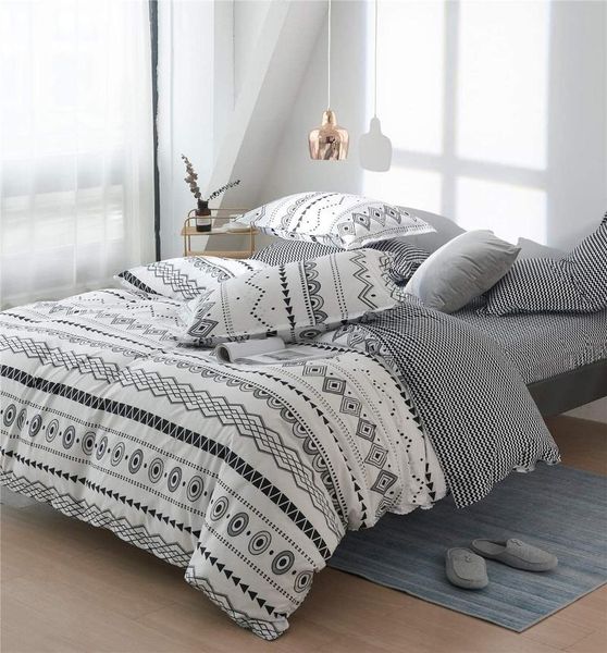

bedding sets modern geometric king  duvet cover set pillowcase covers 2/3pcs bed