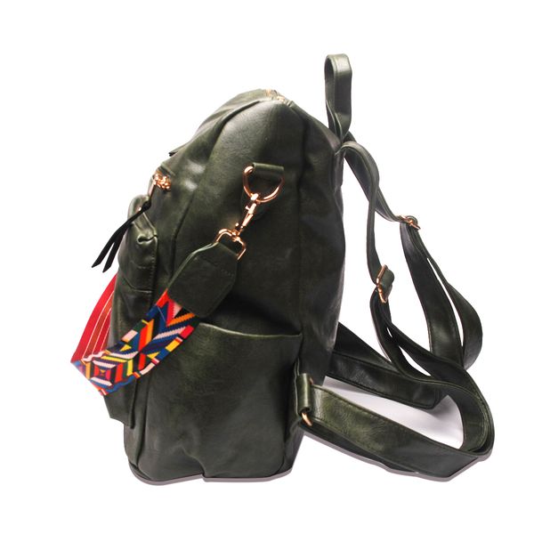 

olive green women backpack purse blue pu back pack rucksack zipper pocket shoulder bag solid pu school bookbag dom1404