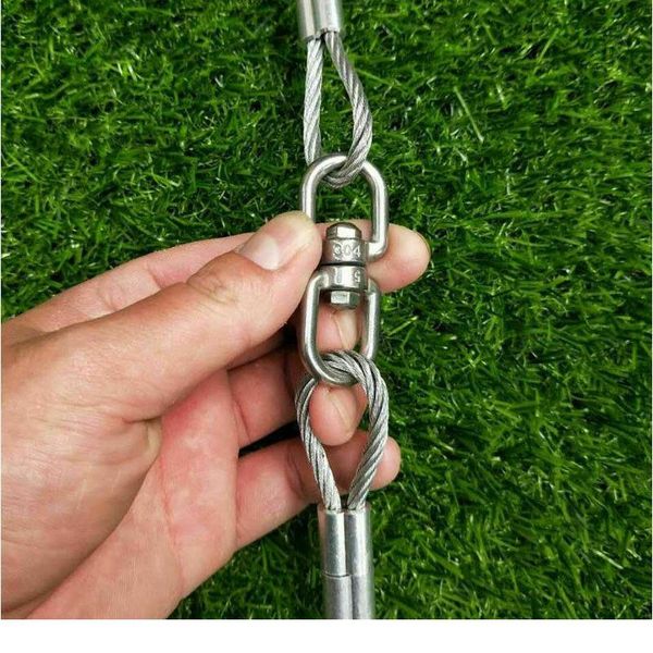 

20pcs 304 stainless steel 8 shape rotary buckle safety climbing swivel ring hook eye to eye connectors carabiner clasp jllcjq