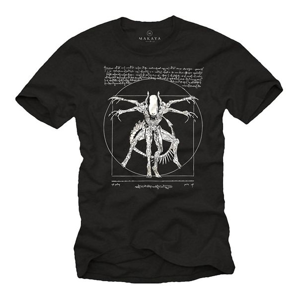 

2019 new summer slim tee shirt cool stuff for teenagers - da vinci alien t-shirt - gamer gifts for men sport hooded sweatshirt hoodie