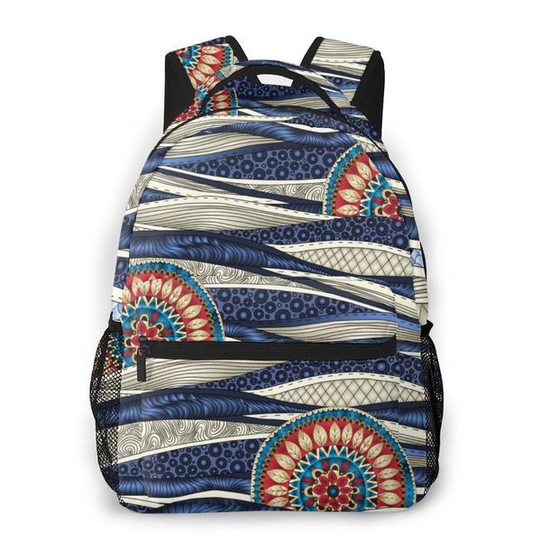 

backpack travel bags for women mandala pattern girls school bag