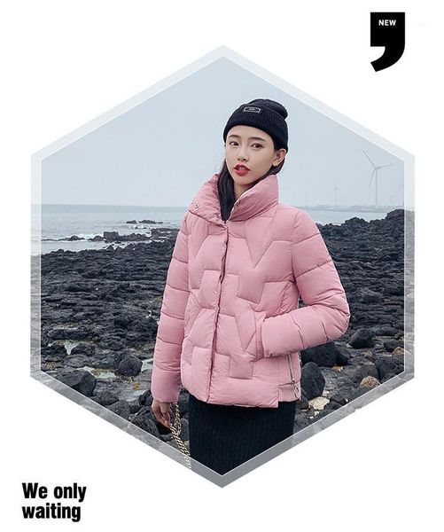 

hebaoli 2019 new short body-building warm cotton down jacket coat in winter for western women with random one silk scarf1, Tan;black