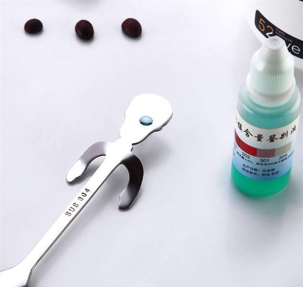 

304 stainless steel skeleton coffee spoon personality skull pattern coffee milk hanging spoon kitchen skull candy jlldmz lajiaoyard