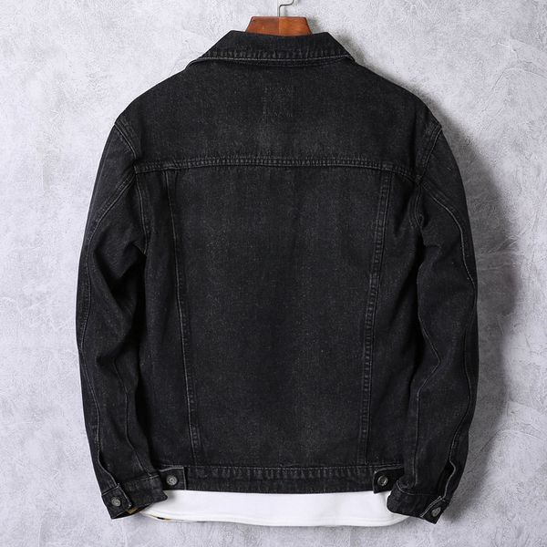 

small hole denim and winter korean fashion handsome student casual loose men's autumn jacket, Black;brown