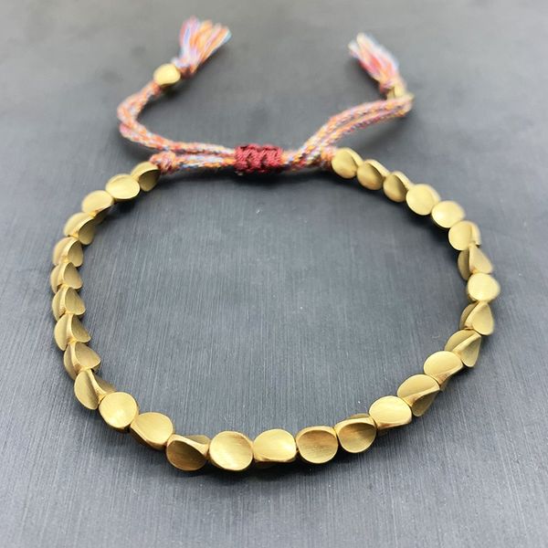 

2020 hand rope braided playing line special shaped copper bead with tassel for bracelet bracelet men and women ykvb6, Golden;silver