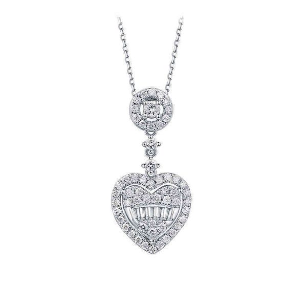 

china factory classic custom jewelry 14k 18k real gold diamonds baguett necklace for women, Silver