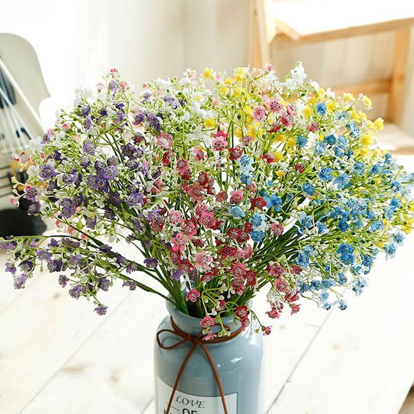 

home colorful babys silk fake bouquet stem party long wedding decoration breath flowers gypsophila artificial bbyxgo sweet07