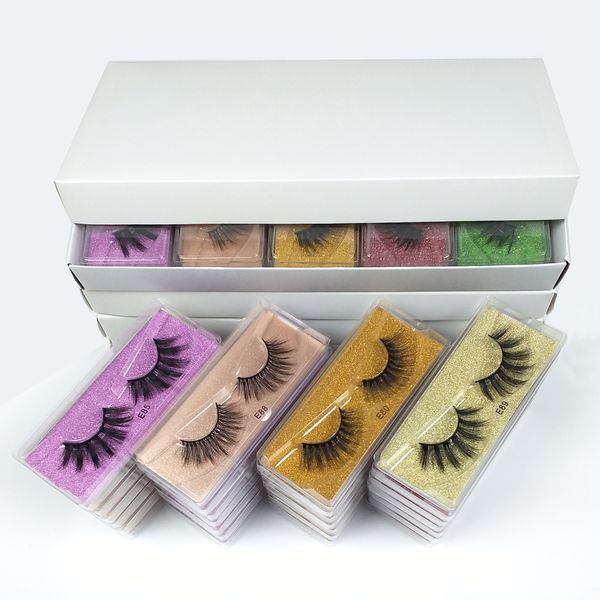 

mink eyelashes wholesale 10 style 3d mink lashes natural mink eyelashes pack colorful card false eyelashes makeup lashes set in bulk